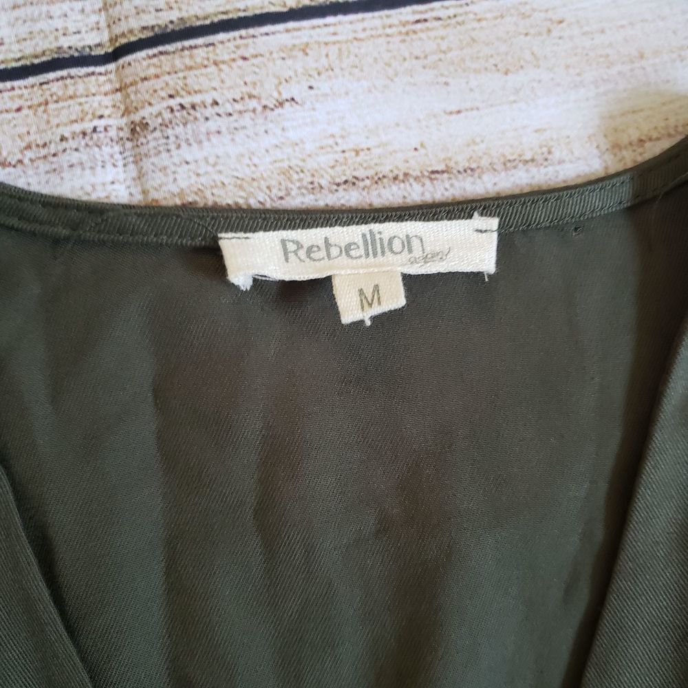 REBELLION terracotta button down midi dress M - Picture 6 of 12